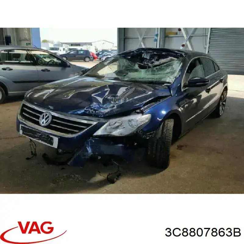 Левый кронштейн заднего бампера VAG 3C8807863B