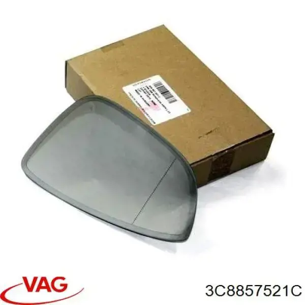 Стекло левого зеркала заднего вида 3C8857521C VAG