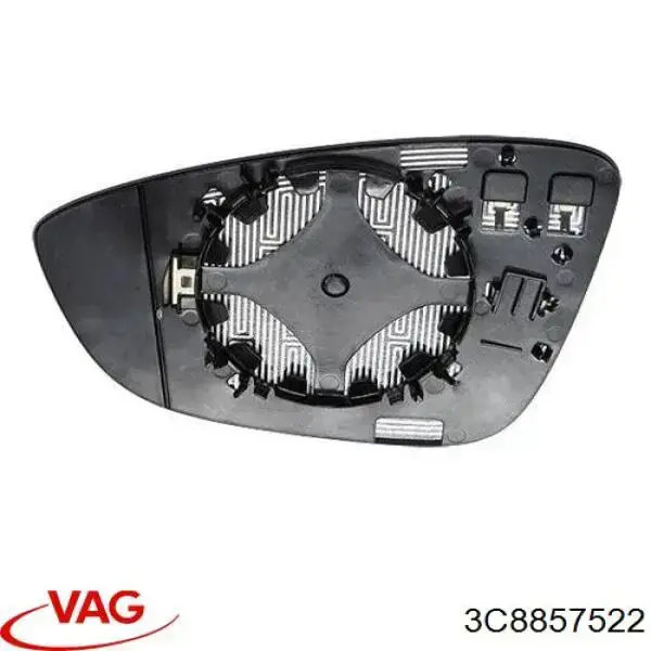 3C8857522 VAG Зеркальный элемент правого зеркала заднего вида