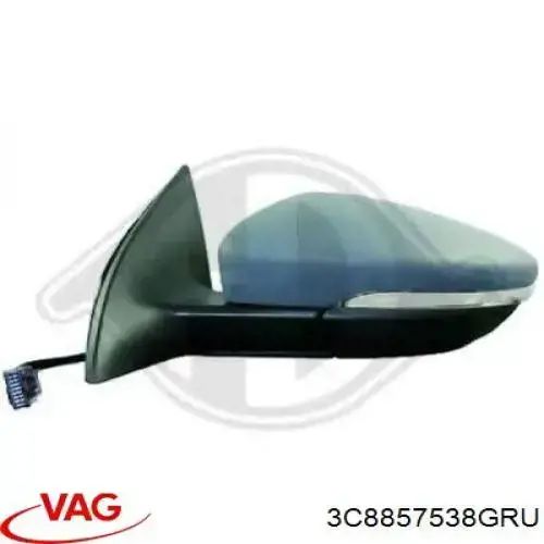 Накладка правого бокового зеркала VAG 3C8857538GRU цена, от 79.70 USD