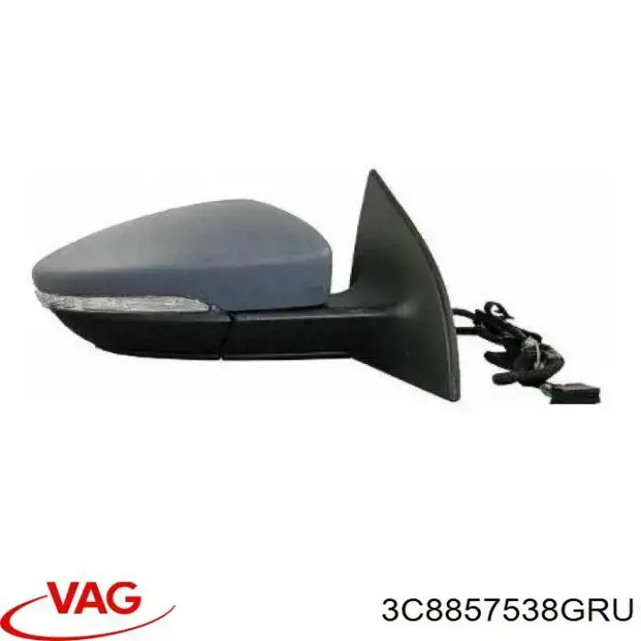 3C8857538GRU VAG Накладка зеркала заднего вида, правая