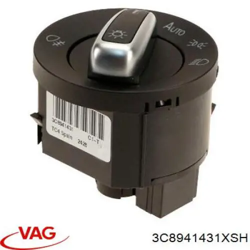 3C8941431XSH VAG comutador das luzes no "painel de instrumentos"