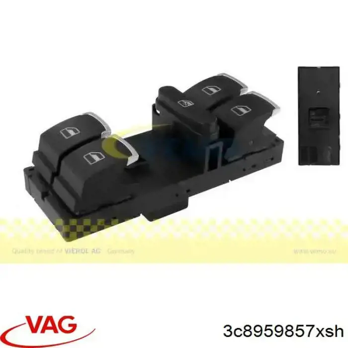Кнопочный блок управления стеклоподъемником передний левый VAG 3C8959857XSH
