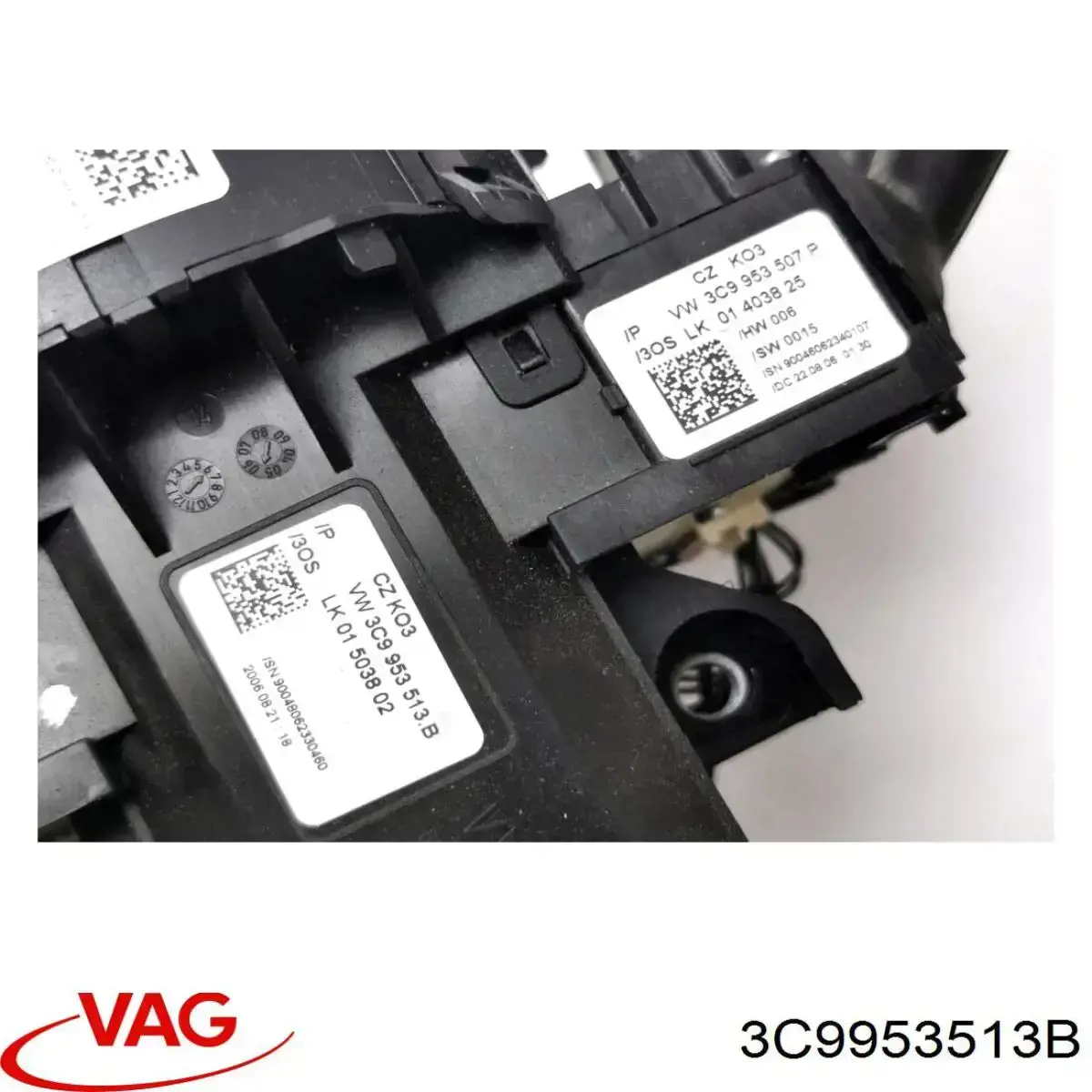 Comutador instalado na coluna da direção, montado 3C5953513B9B9 VAG