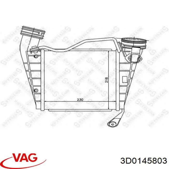 Система охлаждения наддувочного воздуха VAG 3D0145803 цена, от 48.12 USD