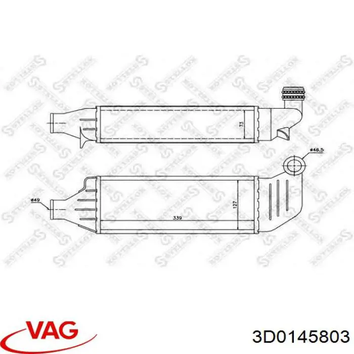 Купить 3D0145803 VAG Интеркулер
