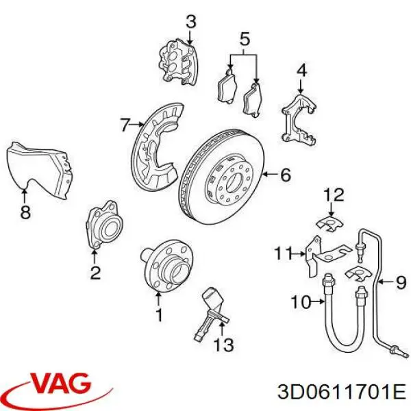 Шланг тормозной передний Brembo T85152