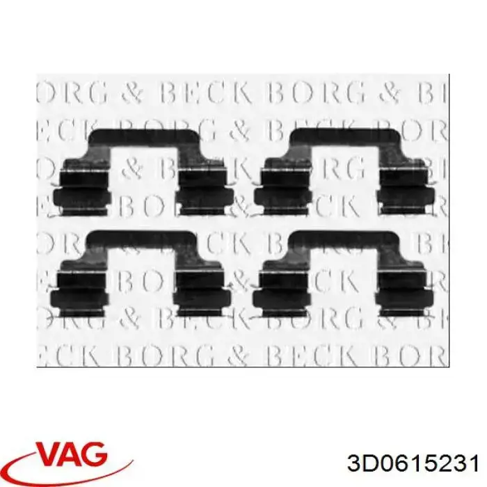 Купить 3D0615231 VAG Пружинная защелка суппорта