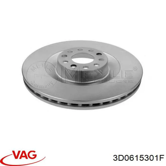 3D0615301F VAG Диск тормозной передний
