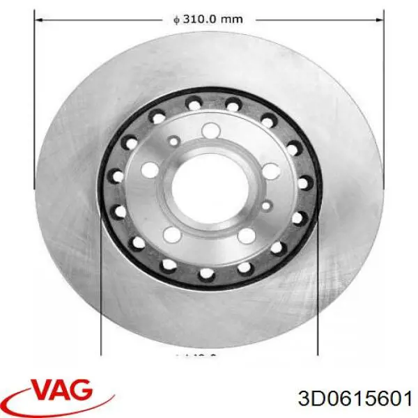 Задний дисковый тормоз VAG 3D0615601