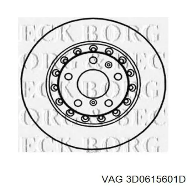 3D0615601D VAG диск тормозной задний