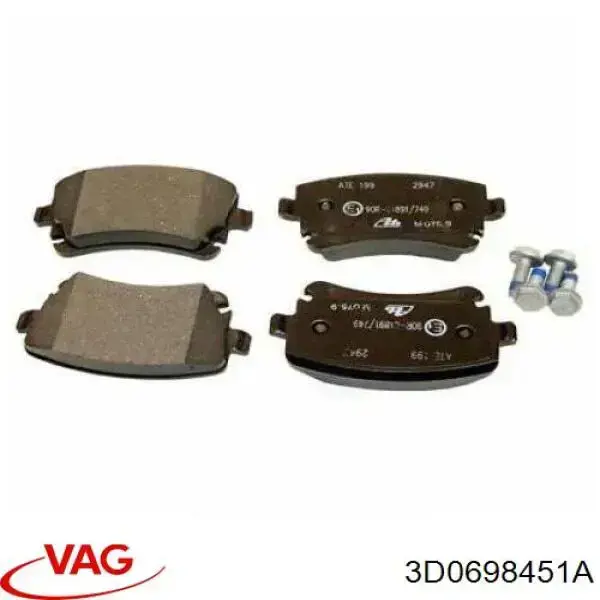 Задние дисковые колодки VAG 3D0698451A