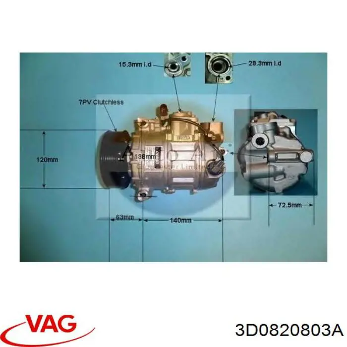 3D0820803A VAG компрессор кондиционера