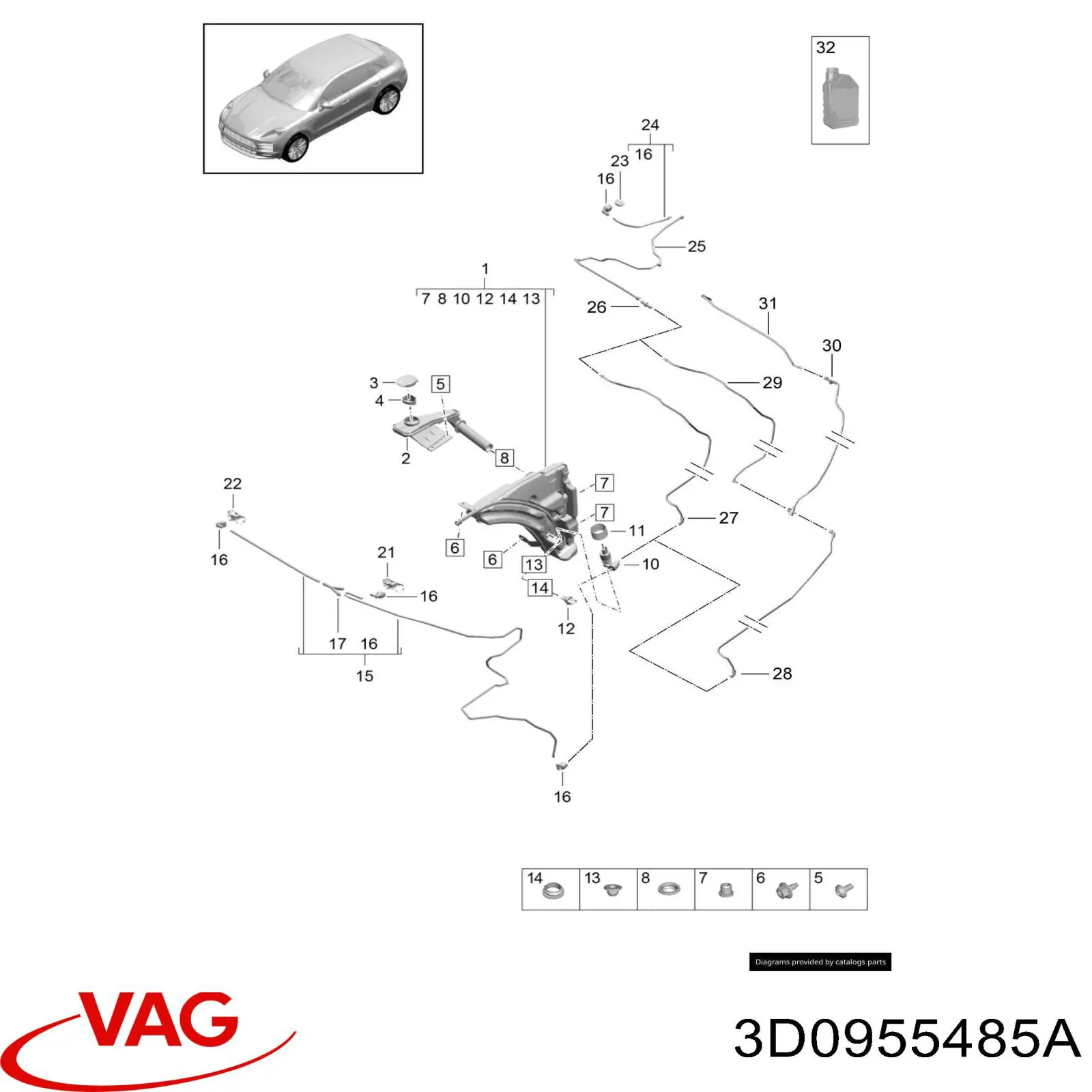  3D0955485A Porsche