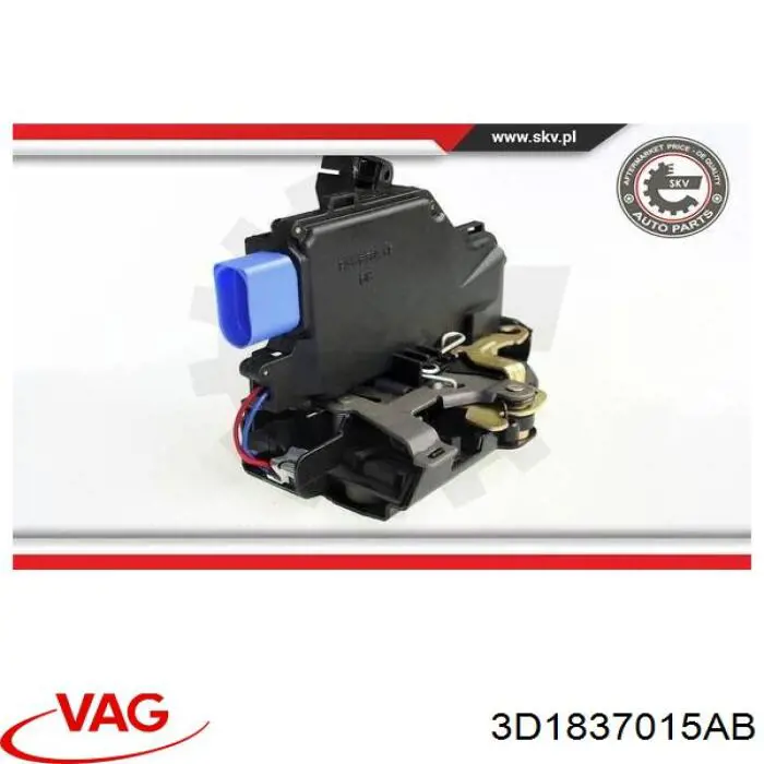 Замок водительской двери 3D1837015AB VAG