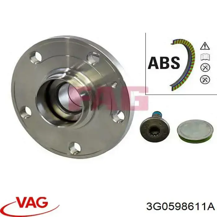 Купить 3G0598611A VAG Задняя шпиндель