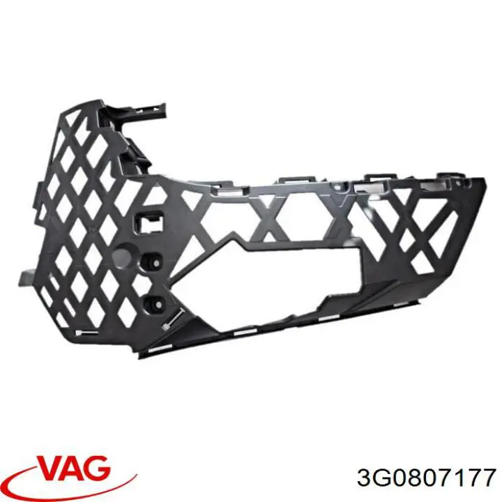 3G0807177 VAG consola do pára-choque dianteiro esquerdo