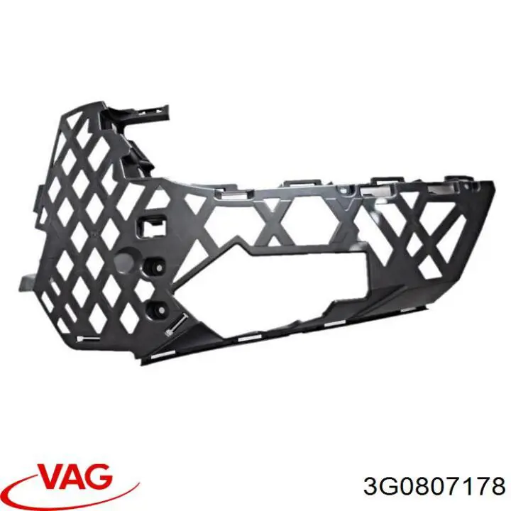 3G0807178 VAG consola do pára-choque dianteiro direito