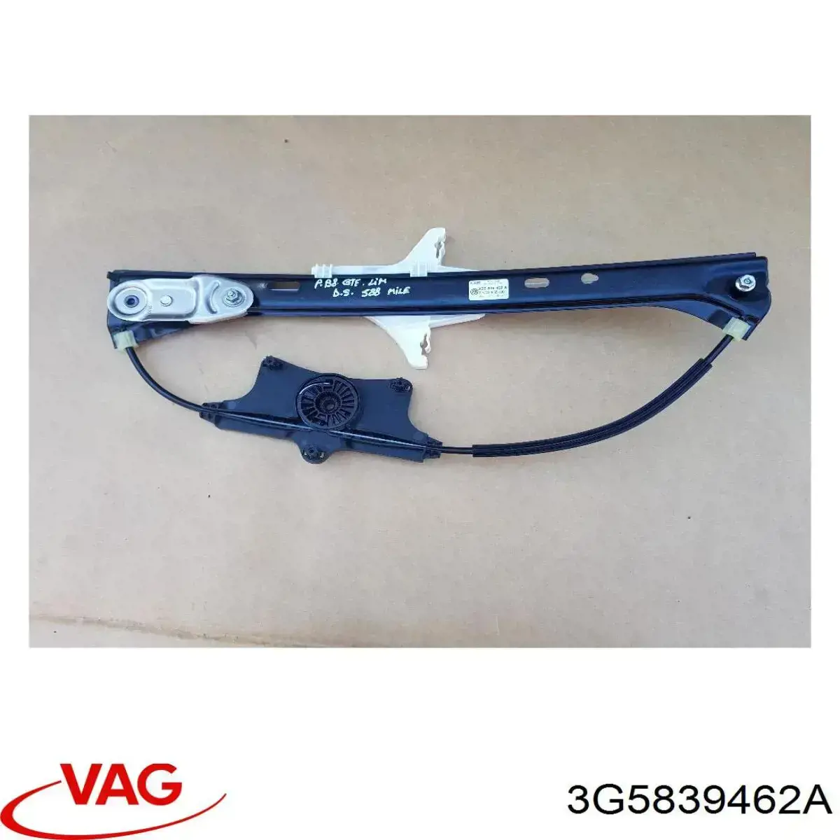 3G9839462B VAG mecanismo de acionamento de vidro da porta traseira direita