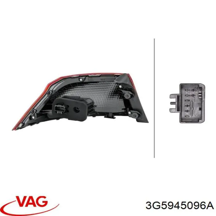 Купить 3G5945096A VAG Фонарь задний правый, внешний