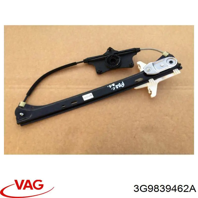 3G9839462A VAG mecanismo de acionamento de vidro da porta traseira direita