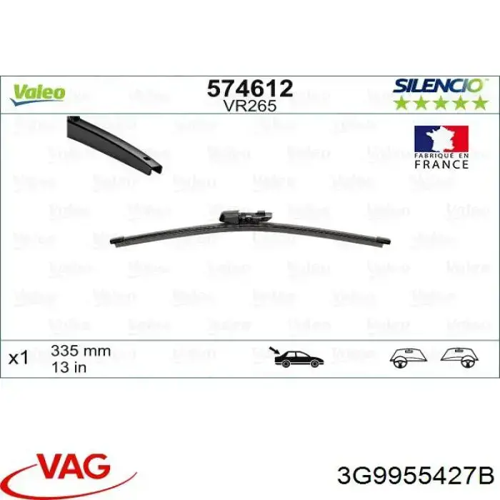 дворник заднего стекла Volkswagen Passat B8 седан (3G2, CB2) (2014 - 2026) цена, от 18.34 USD