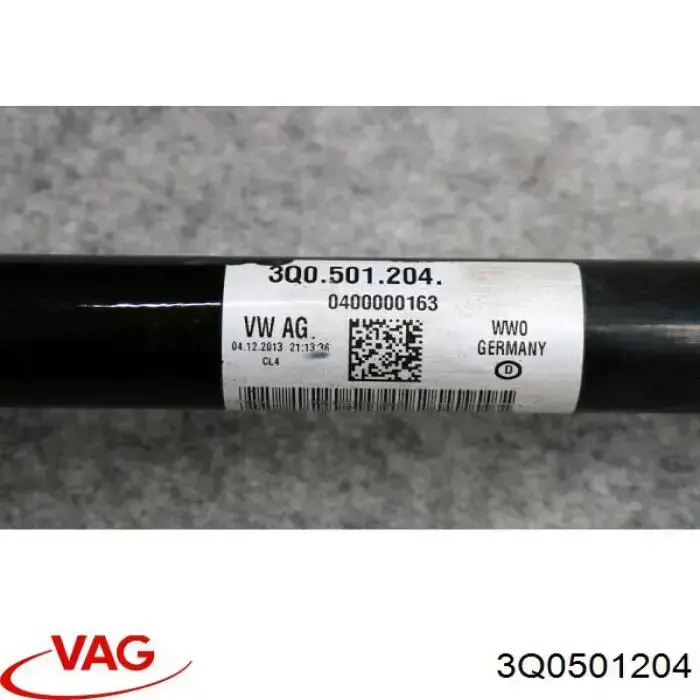 3Q0501204BX VAG Полуось задняя правая
