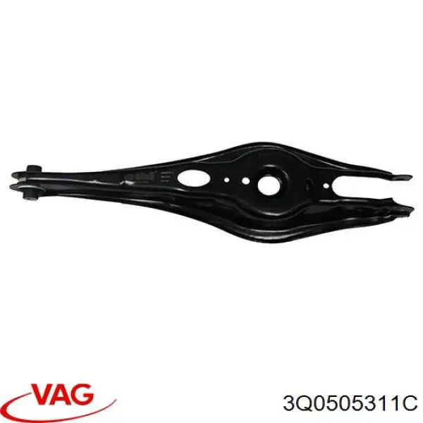 3Q0505311C VAG braço oscilante inferior esquerdo de suspensão traseira/direita