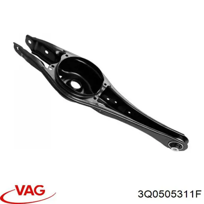 3Q0505311F VAG braço oscilante inferior esquerdo de suspensão traseira/direita