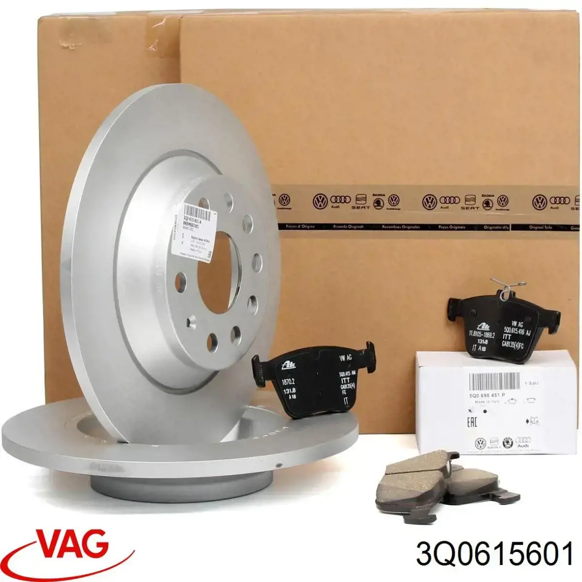 3Q0615601 VAG Дисковый тормоз