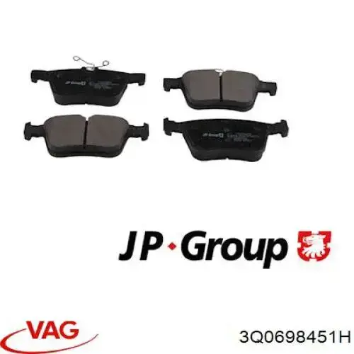 Купить 3Q0698451H VAG Колодки тормозные задние, дисковые
