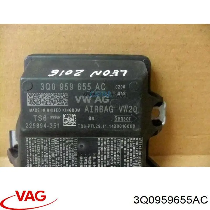 Модуль-процессор управления подушкой безопасности (ЭБУ AIRBAG) VAG 3Q0959655AC цена, от 19.00 USD