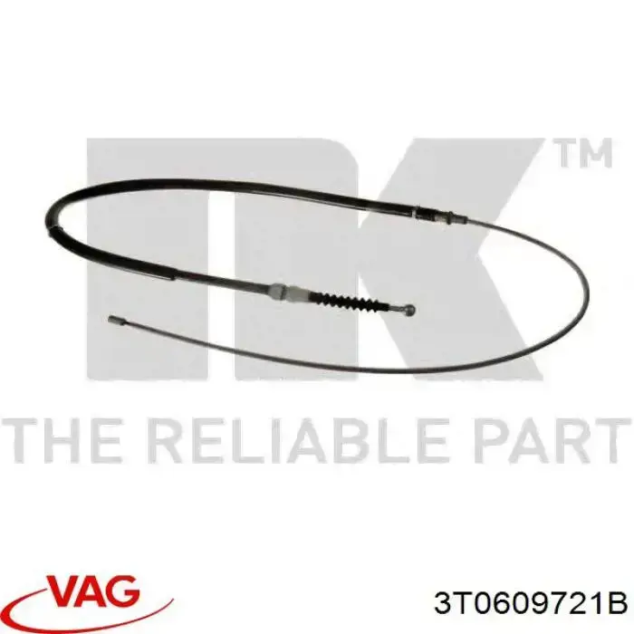 Задний трос ручника VAG 3T0609721B цена, от 14.90 USD