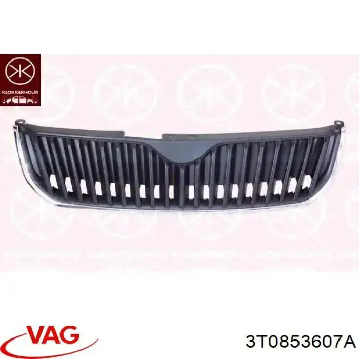 Молдинг решетки радиатора нижний VAG 3T0853607A