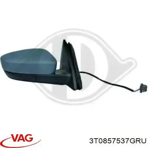 Купить 3T0857537GRU VAG Накладка водительского зеркала