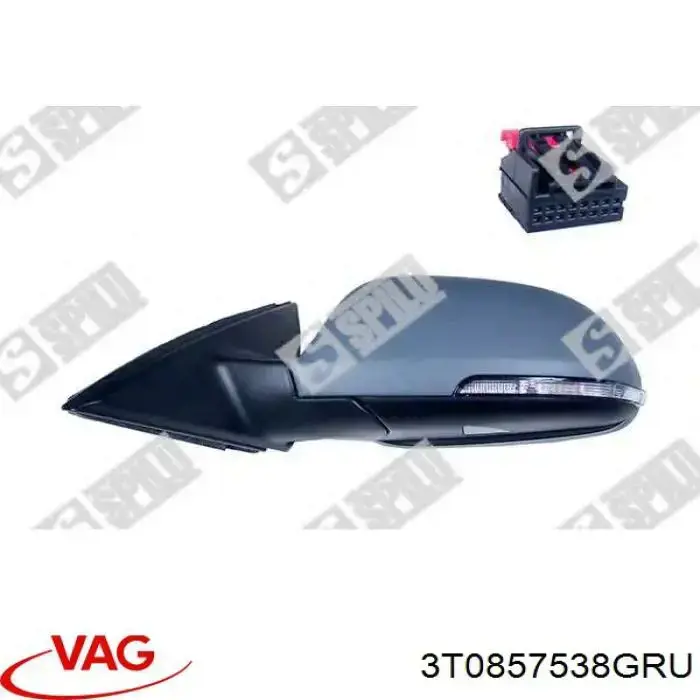 Накладка правого бокового зеркала VAG 3T0857538GRU цена, от 13.45 USD