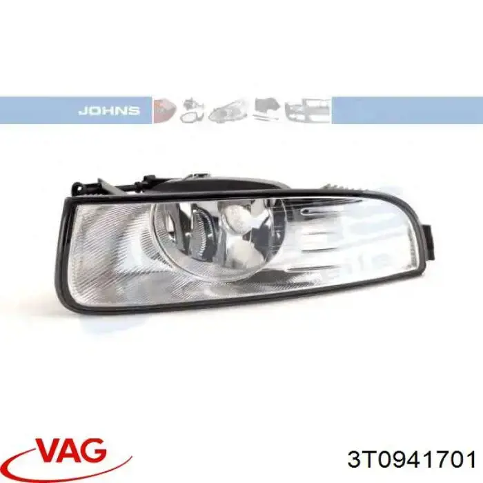 Фара противотуманная, левая VAG 3T0941701 цена, от 51.25 USD