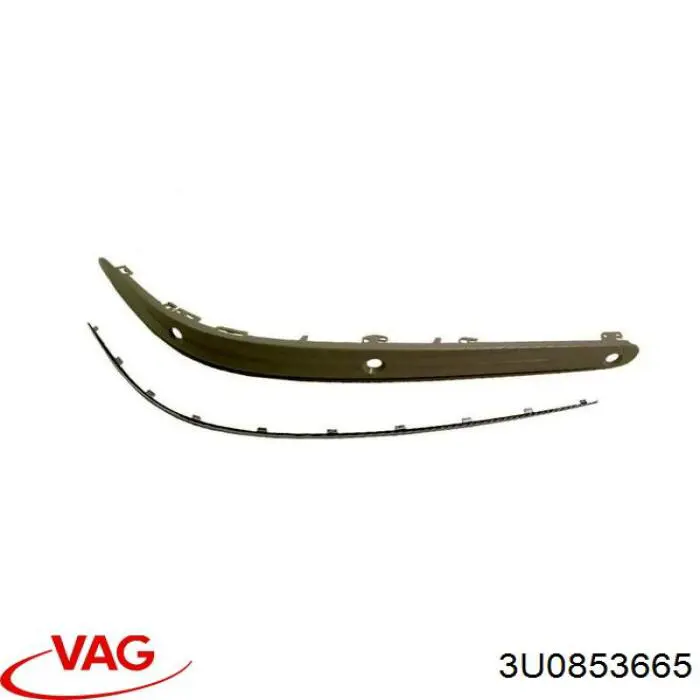 3U0853665 VAG Заглушка противотуманок, левая