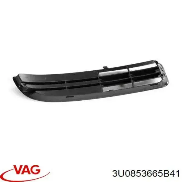 Заглушка (решетка) противотуманных фар бампера переднего левая VAG 3U0853665B41