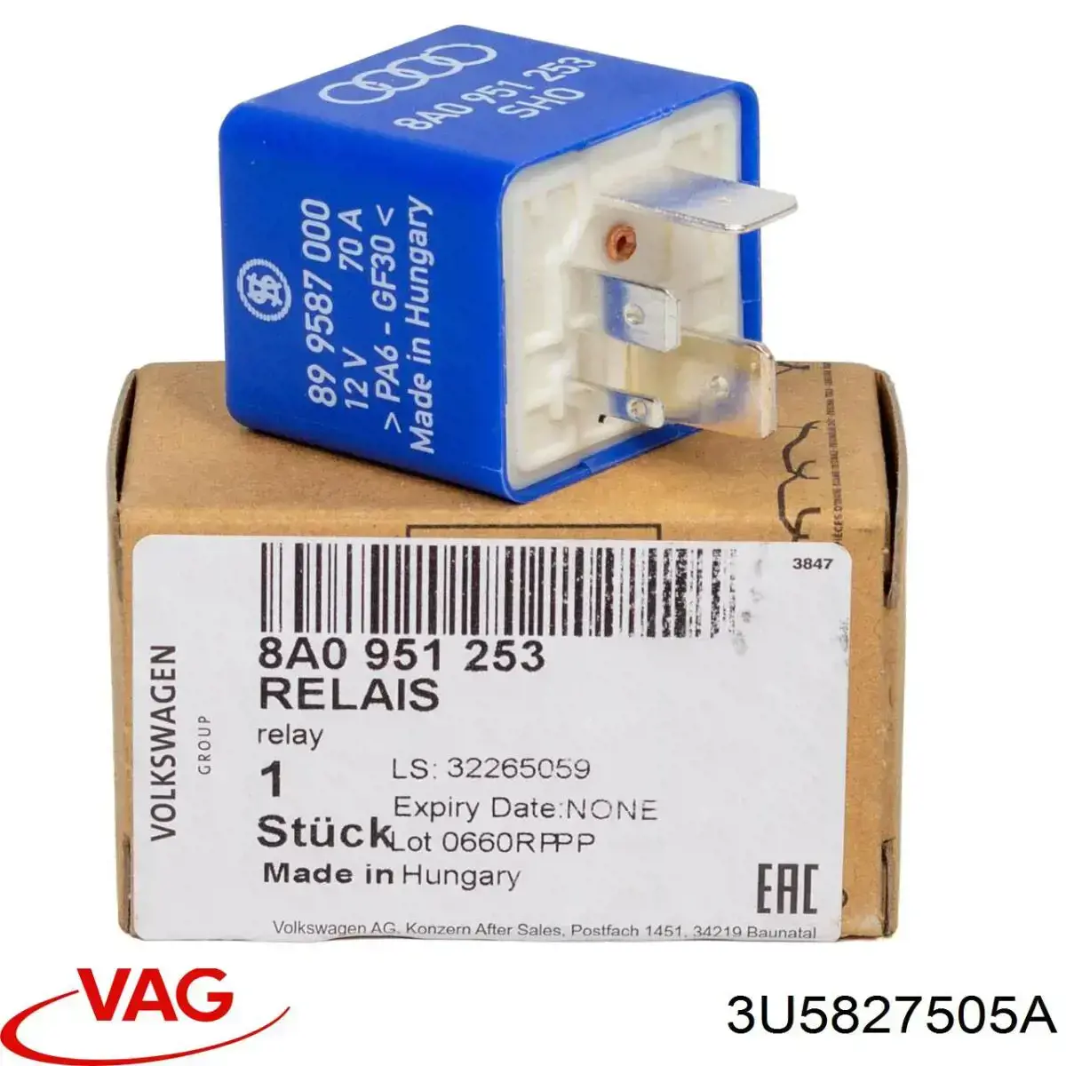 Замок крышки багажника VAG 3U5827505A