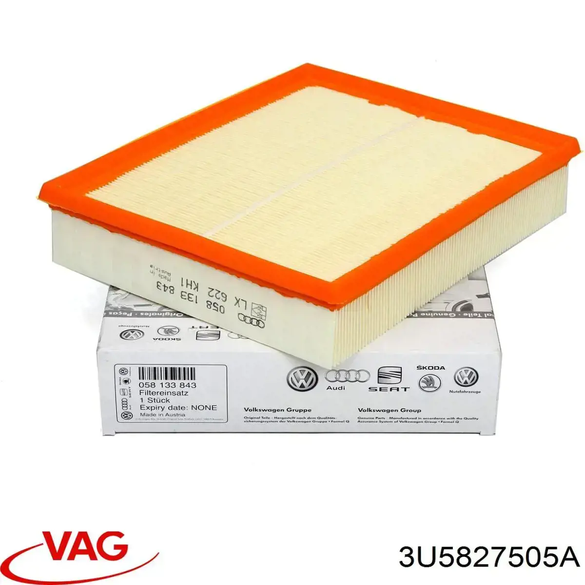 Купить 3U5827505A VAG Замок задней двери