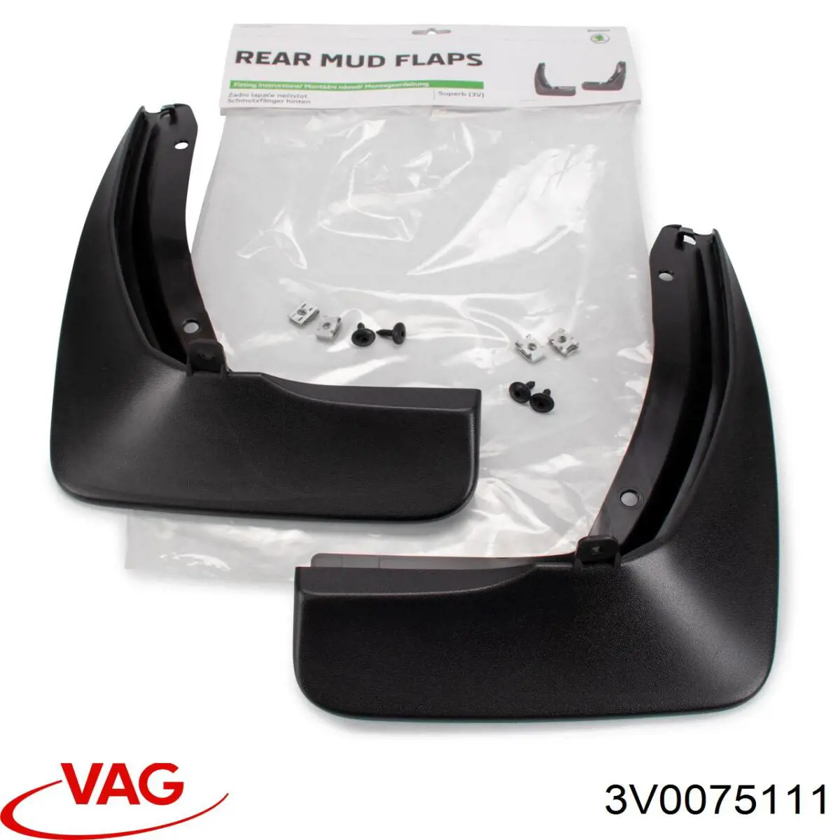 Protetores de lama dianteiros, kit para Skoda SuperB III 3V3