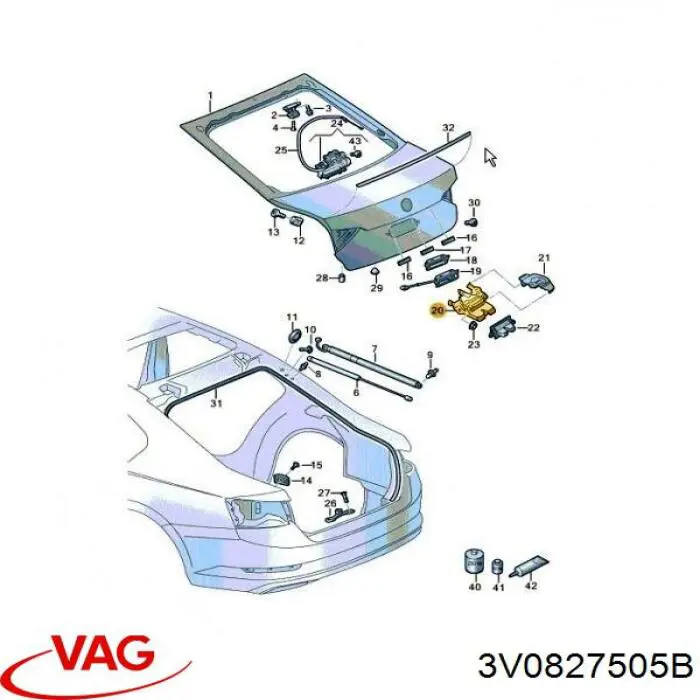 Замок двери багажника NTY EZCSK084 цена, от 24.52 USD
