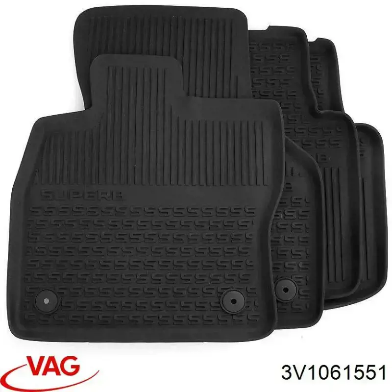 Купить 3V1061551 VAG Коврик передний, комплект 2 шт.