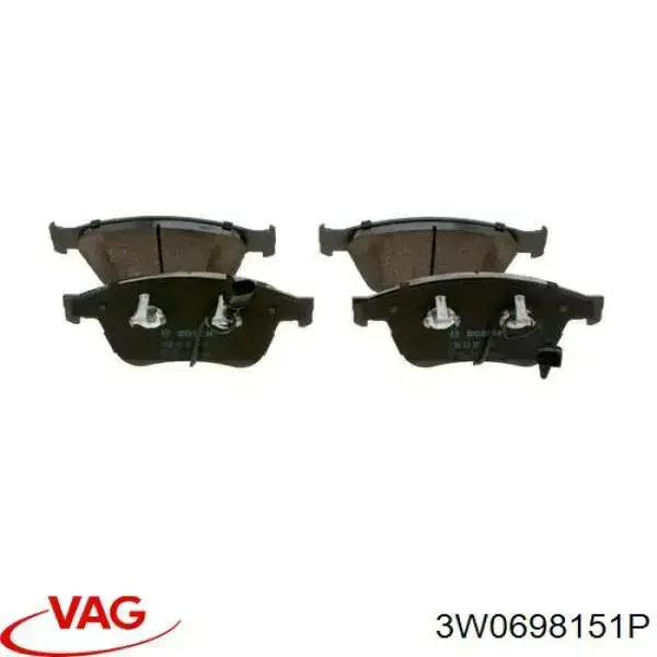 Передние тормозные колодки 3W0698151P VAG