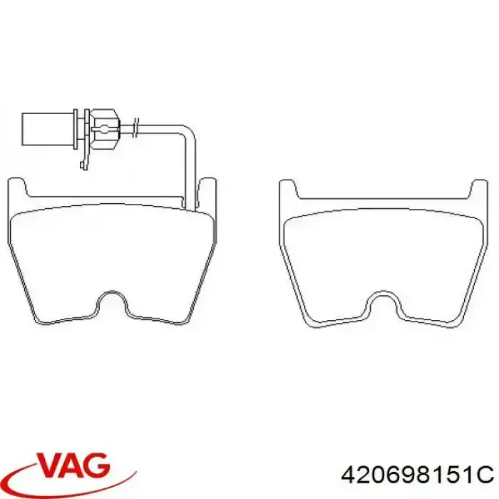 Купить 420698151C VAG Колодки тормозные