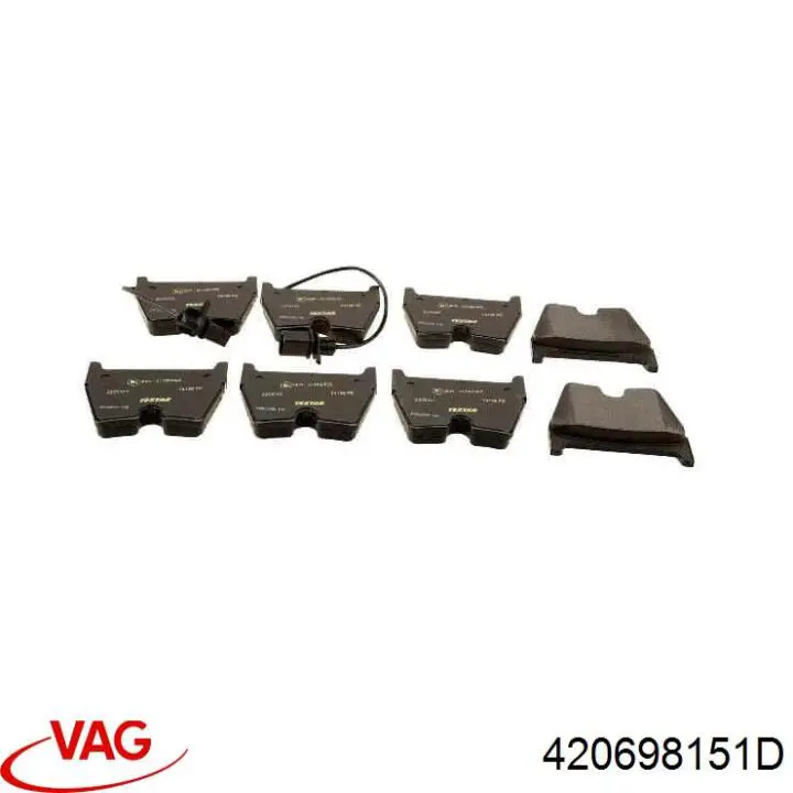 420698151D VAG колодки тормозные передние дисковые