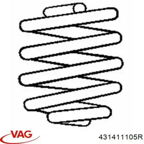 Купить 431411105R VAG Винтовая пружина подвеска
