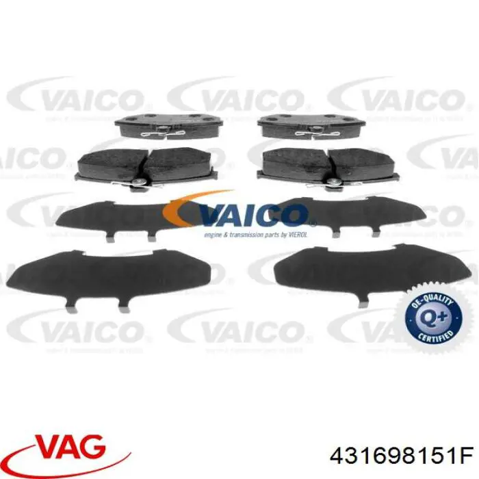 Купить 431698151F VAG Колодки тормозные