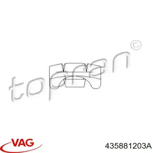 Направляющая салазок сиденья VAG 435881203A